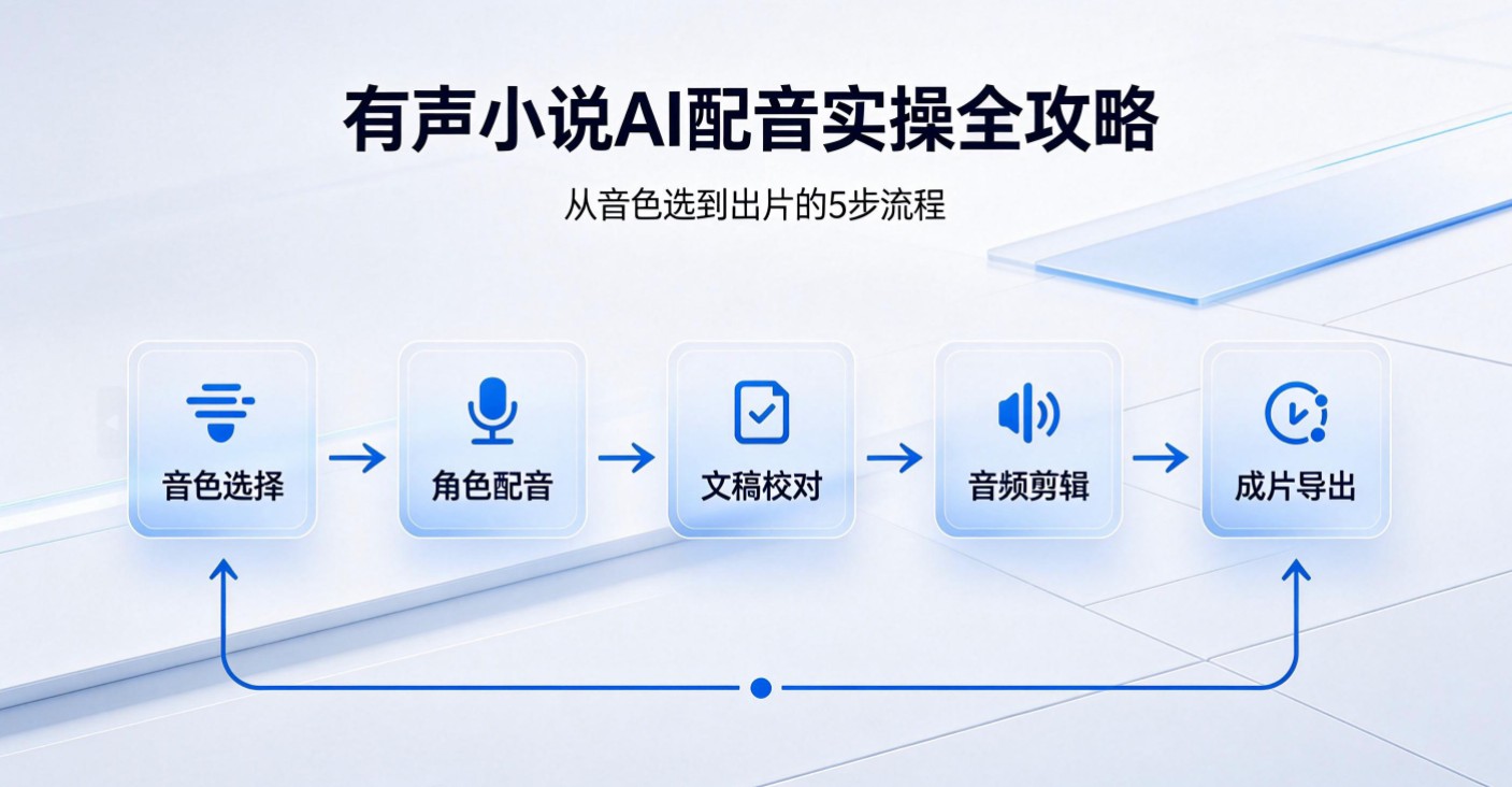 有声小说AI配音实操全攻略：从音色选到出片的5步流程
