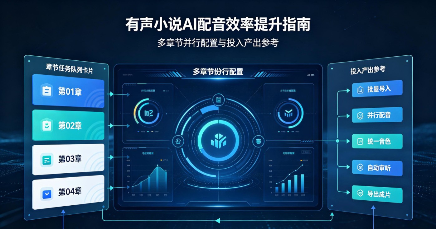 有声小说AI配音效率提升指南：多章节并行配置与投入产出参考